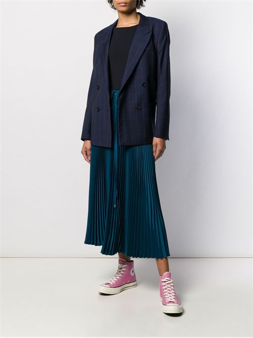 T-shirt donna manica lunga blu MAJESTIC FILATURES | M001FTS005003